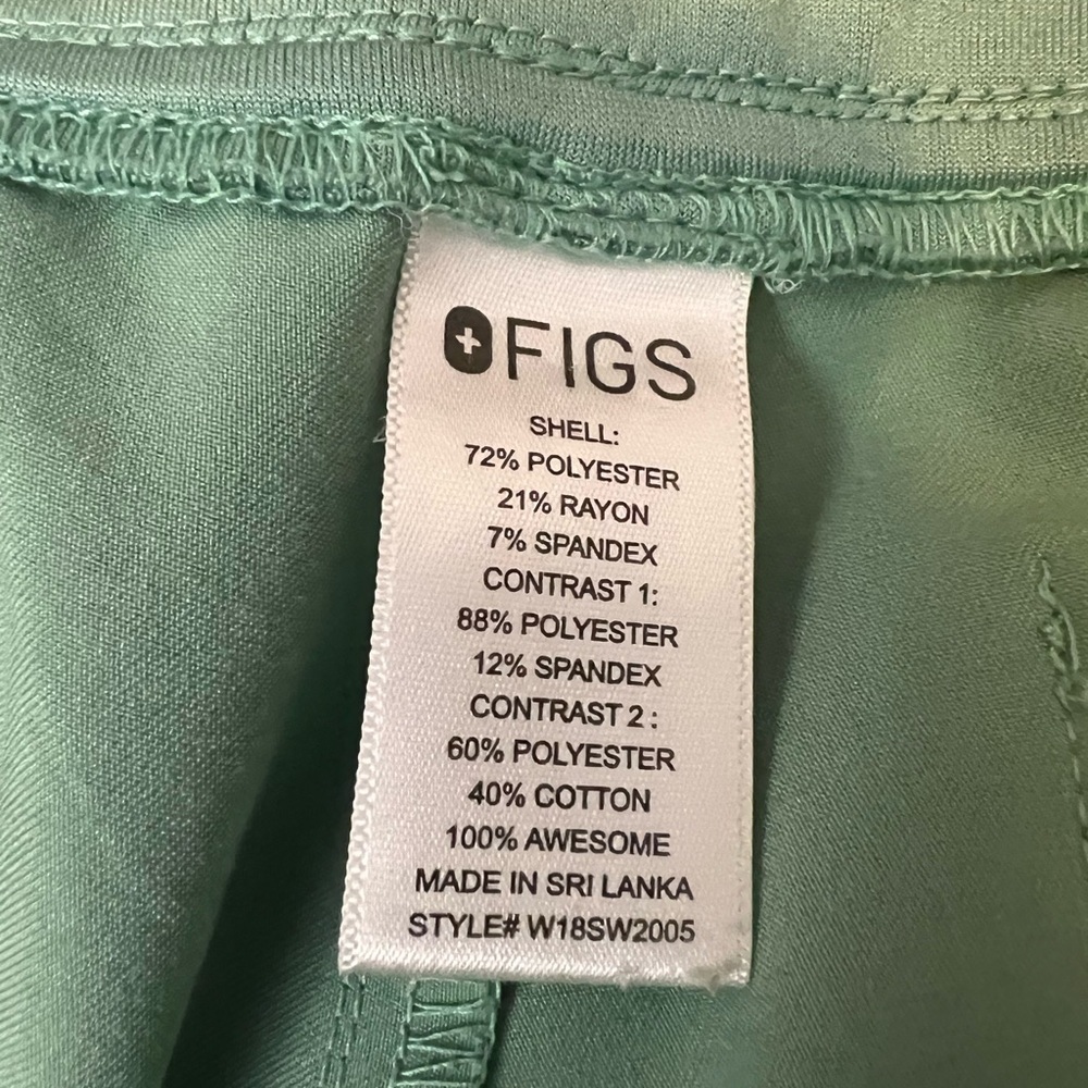Figs Zamora Jogger style scrub pants with orange Drawstring size M PO#1770 Jade - Picture 3 of 5